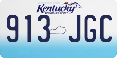 KY license plate 913JGC
