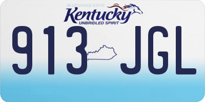 KY license plate 913JGL