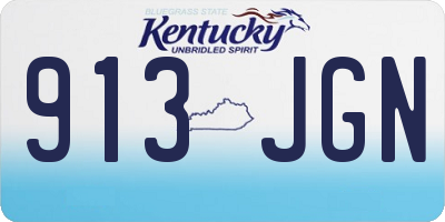 KY license plate 913JGN