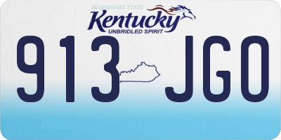 KY license plate 913JGO