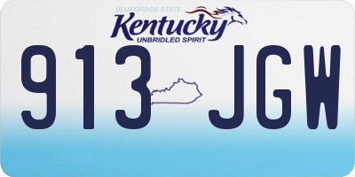 KY license plate 913JGW