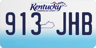 KY license plate 913JHB
