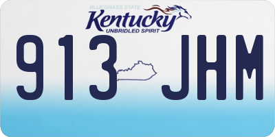 KY license plate 913JHM