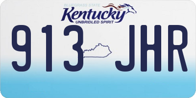 KY license plate 913JHR