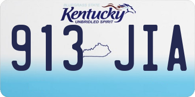 KY license plate 913JIA