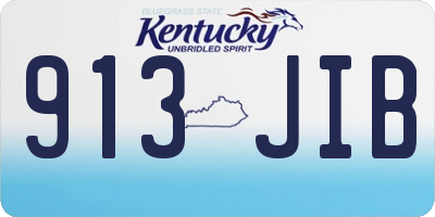 KY license plate 913JIB