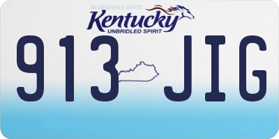 KY license plate 913JIG