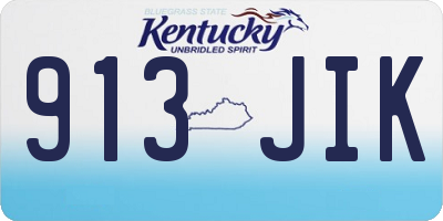 KY license plate 913JIK