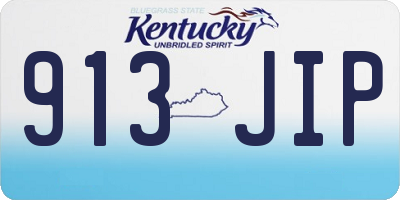KY license plate 913JIP