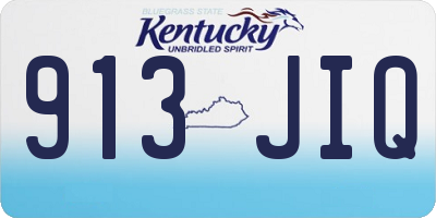 KY license plate 913JIQ