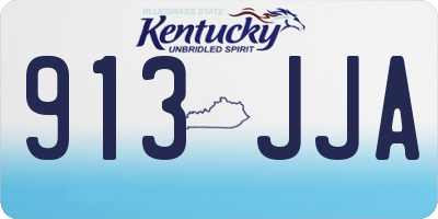 KY license plate 913JJA