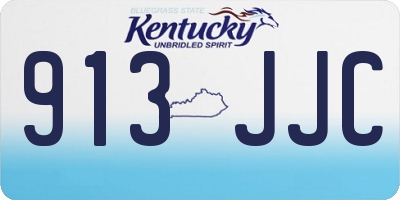 KY license plate 913JJC