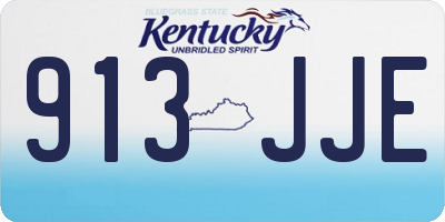 KY license plate 913JJE