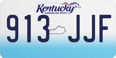KY license plate 913JJF