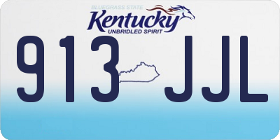 KY license plate 913JJL