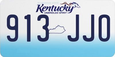 KY license plate 913JJO