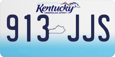 KY license plate 913JJS