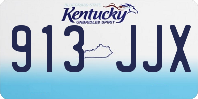 KY license plate 913JJX