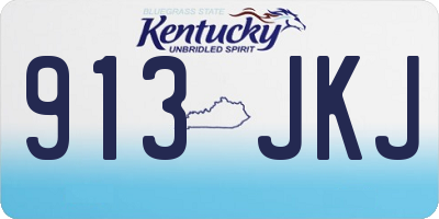 KY license plate 913JKJ