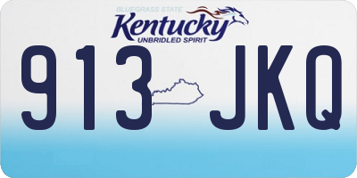 KY license plate 913JKQ