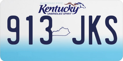 KY license plate 913JKS