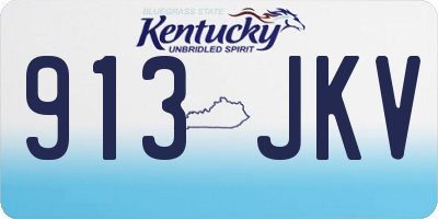 KY license plate 913JKV
