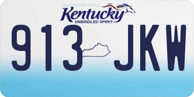 KY license plate 913JKW
