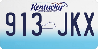 KY license plate 913JKX
