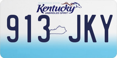 KY license plate 913JKY