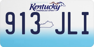 KY license plate 913JLI