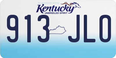 KY license plate 913JLO