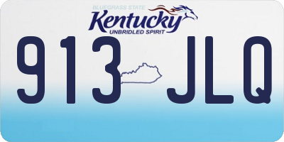 KY license plate 913JLQ