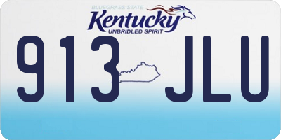KY license plate 913JLU