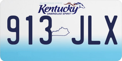 KY license plate 913JLX