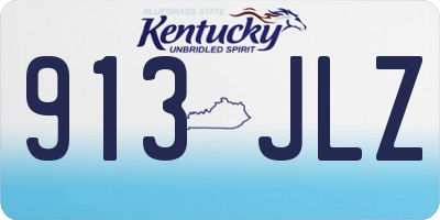 KY license plate 913JLZ