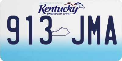 KY license plate 913JMA