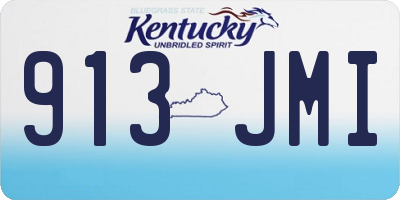 KY license plate 913JMI