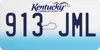 KY license plate 913JML