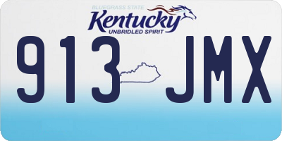 KY license plate 913JMX