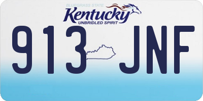 KY license plate 913JNF