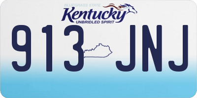 KY license plate 913JNJ