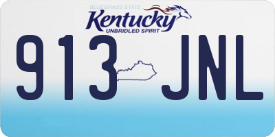 KY license plate 913JNL