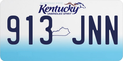 KY license plate 913JNN