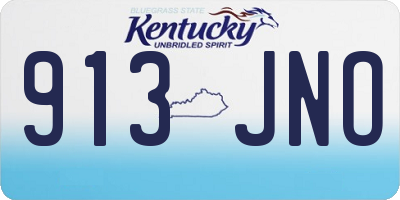KY license plate 913JNO