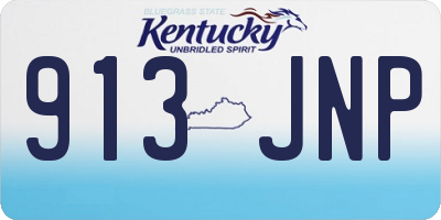 KY license plate 913JNP