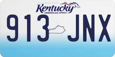KY license plate 913JNX