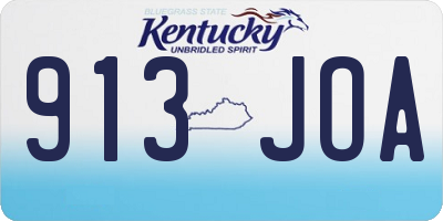 KY license plate 913JOA