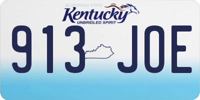 KY license plate 913JOE