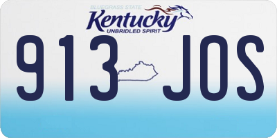 KY license plate 913JOS