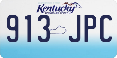 KY license plate 913JPC